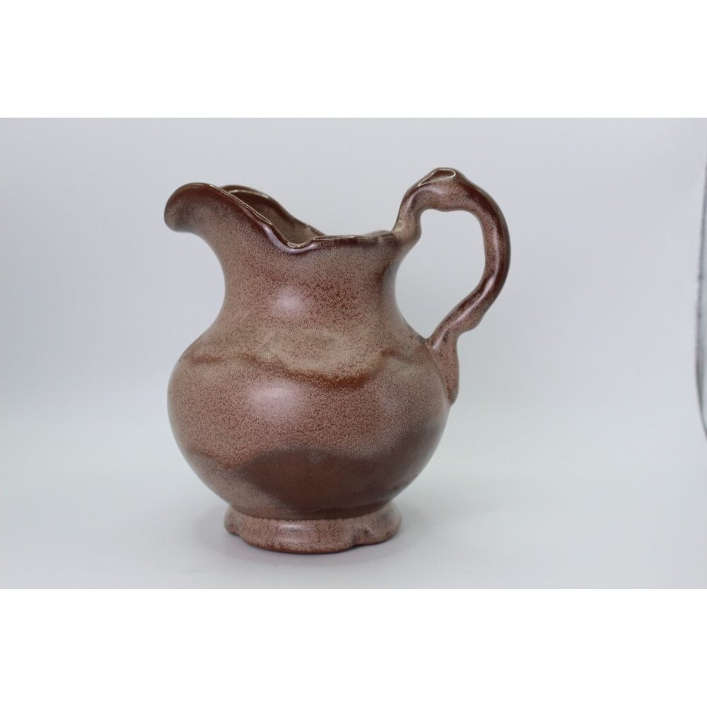 Vintage Frankoma Pottery Mini Pitcher Creamer | 5” Mid Century Stoneware | Brown